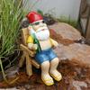 Outdoor Garden Santa Ornament Cute Resin Craft Weather-resistant Chair Dwarf Gnome Figure Figurine Statue Sculpture Yard