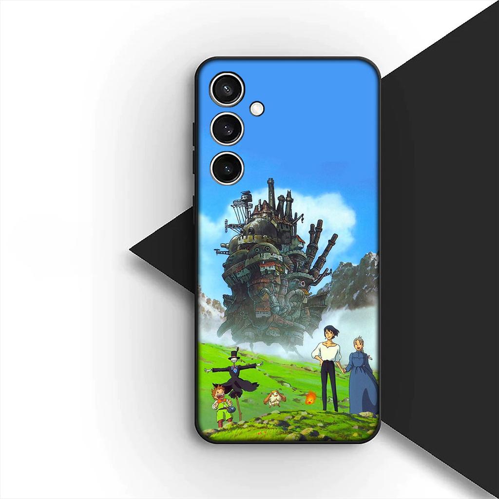 Для Samsung Galaxy S20 S22 S21 FE Ultra Plus A07 A17 A15 A16 A25 A57 A37 Чехол для телефона Howls Аниме Движущийся Мультяшный Замок