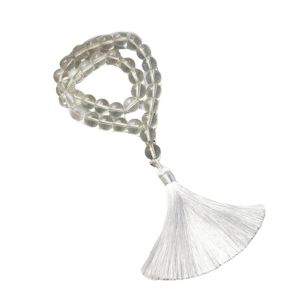 Браслет из стеклянных бусин, бусины розария и подвески с бахромой для молитвенных медитаций, элегантные стеклянные зерна розария