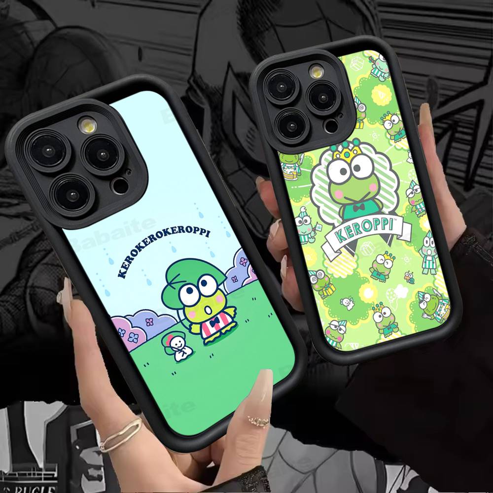 Милый Мультяшный Чехол для Телефона K-Keroppis Для IPhone 11 12 13 16 15 17 14 Pro Max Мягкий Силиконовый Чехол Funda