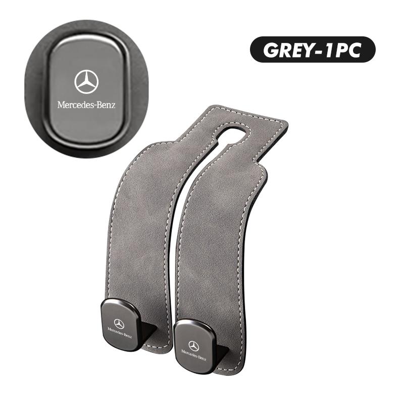D1-Suede Car Rear Front Seat Storage Bag Suede Double Head Hook For Benz AMG A C E S G Class W201 W210 W108 W204 W205 W203