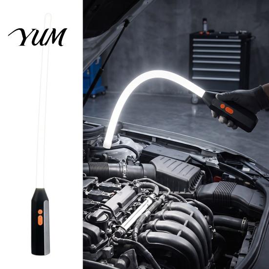 Outdoor Activity Portable Work Light Flexible LED Flashlight Stick, Bendable Rechargeable with Adjustable Brightness, Hands Free Automotive