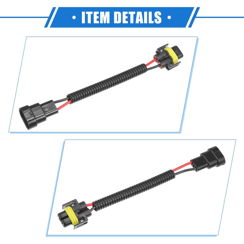 A ABSOPRO Headlight Socket Extension Conversion Wire Harness Fog Lamp Bulb Socket Socket Adapter