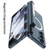 Чехол-подставка с магнитным шарниром Magsafe для Samsung Galaxy Z Fold 6 5 4 3 с защитной пленкой для экрана Fold6 Fold5