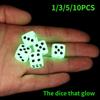 1/3/5/10PCS 14mm 6 Sided Noctilucent Dice Night Light Round Corner Cubes Fun Bar KTV Entertainment Stonego Luminous Game Dices Drinking Tool