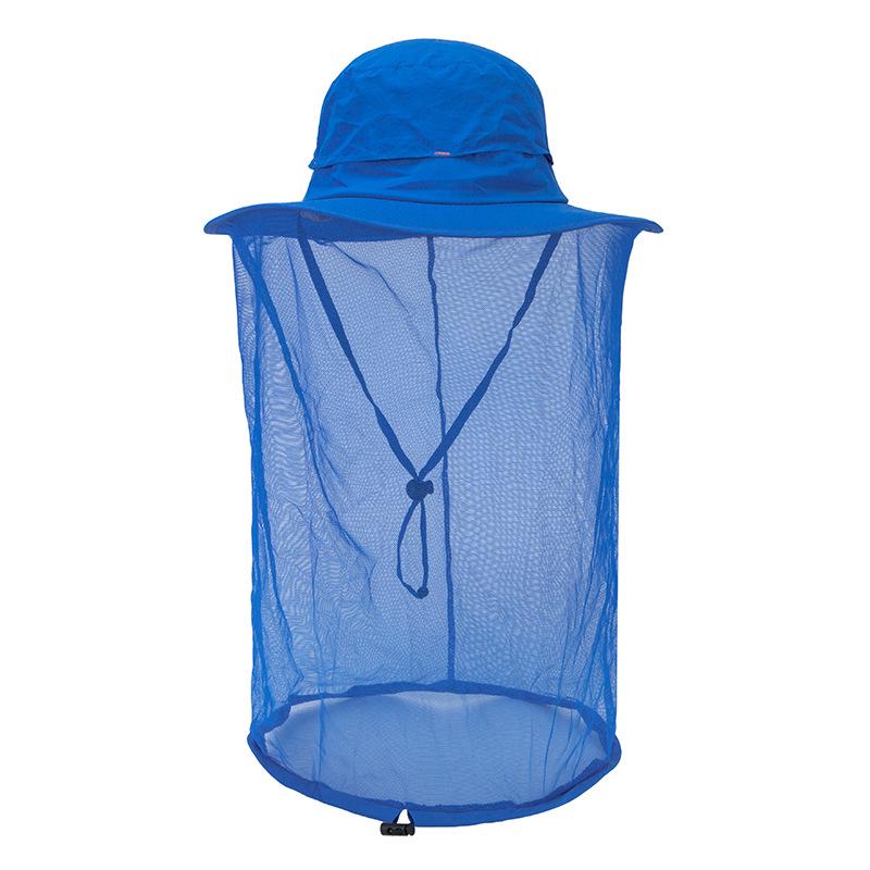 Hat outdoor sun protection big eaves hat travel bucket hat anti-mosquito visor net gauze hat