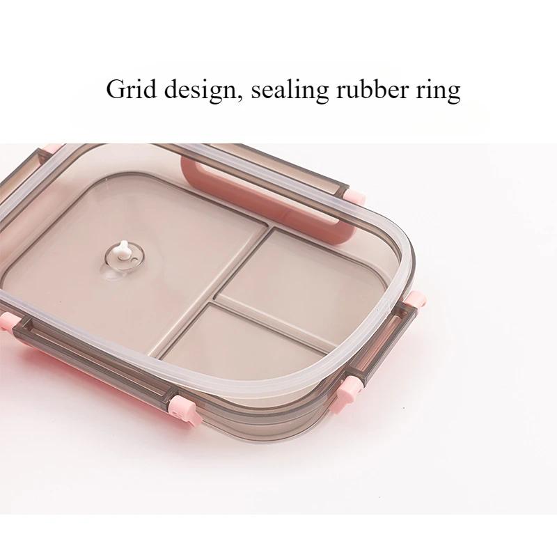 Double Layer Portable Lunch Box for Kids Divided Microwave Oven Bento Box Meal Prep Containers Leakproof Food Storage Container