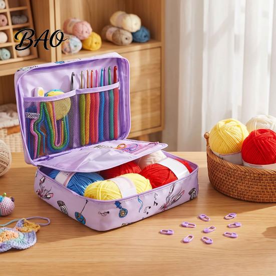 Soft Grip Crochet Hooks for Knitting 59Pcs/Set Tools Kit, Ergonomic Yarn Accessories Set Lightweight Portable Organizers with Storage Bag, Complete