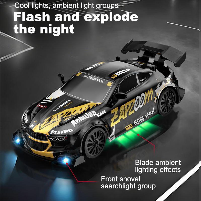 1/24 Scale Remote Control Drift Car 4WD Racing Vehicle High Speed LED Lights Kids Toys Multiplayer Game Gifts For Boys