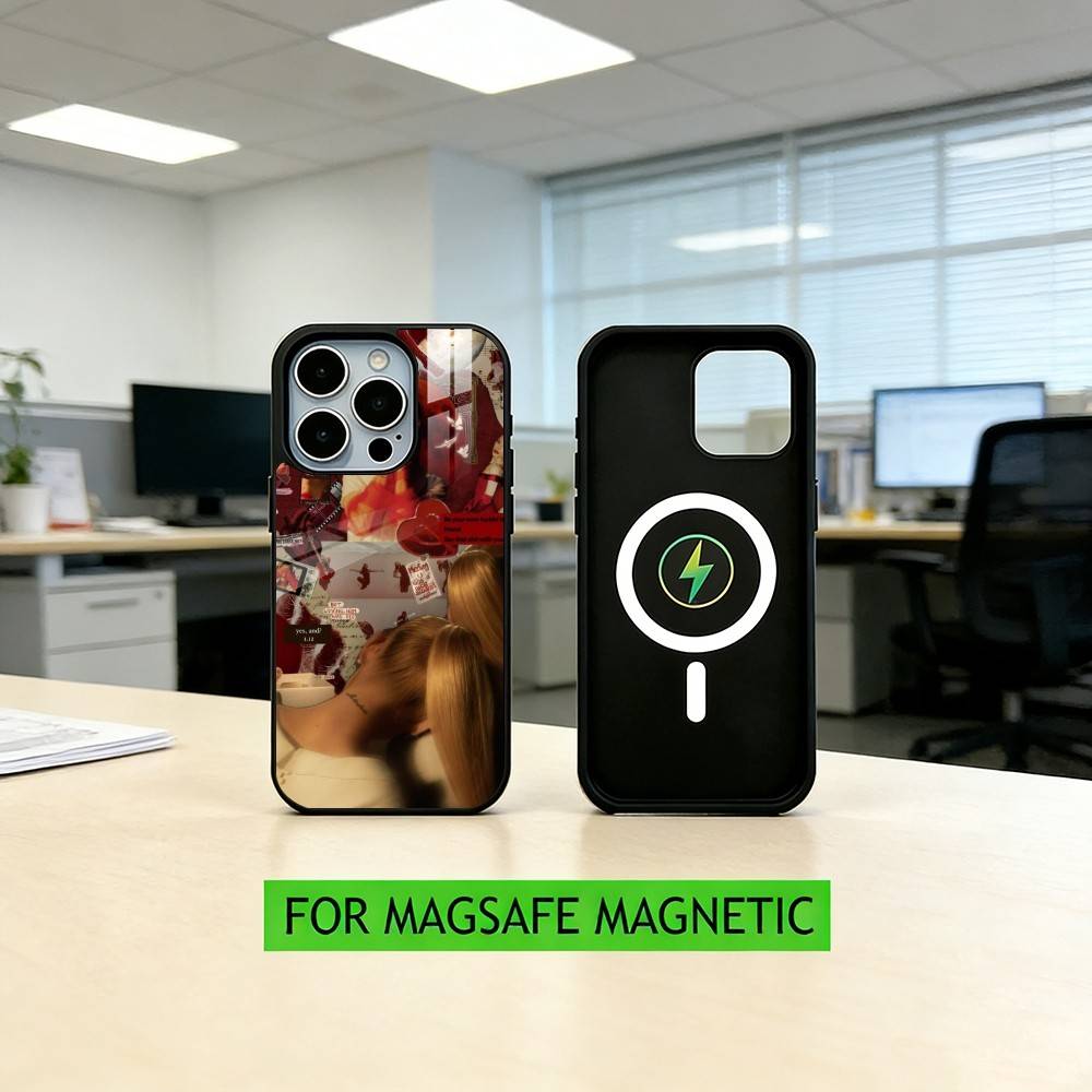 Чехол для телефона A-ariana G-grande Для iPhone17,16,15,14,13,12,11 Plus,Pro Магнитный с Magsafe Беспроводная зарядка