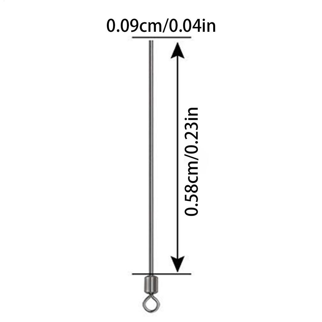 Looped Shafts For Spinner Baits 100 Pieces Fishing Spinner Shaft With Looped Wire Fish Accessories For Freshwater Ice Lake Boat