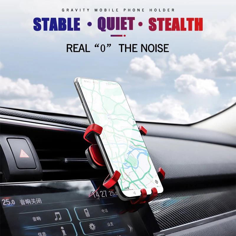 For Jeep ABS Gravity Car Phone Holder Air Vent GPS Stand Accessories For Jeep Grand Cherokee Wrangler JK Gladiator Compass Re