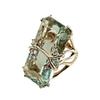 European & American Fashion Gold Zircon Square Ring for Women