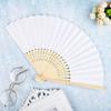 4 шт. 7/10/12 дюймов DIY Раскрашивание Веер Белый Пустой Складной Веер Подарки Веер для Тай-чи Свадебная Вечеринка