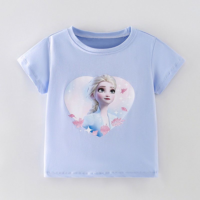 Foreign Trade Children's Clothing Summer Baby Girl Princess Short-Sleeved Summer Dress Infant Pure Cotton Half-Sleeved T-Shirt Girls' Top New Style 8