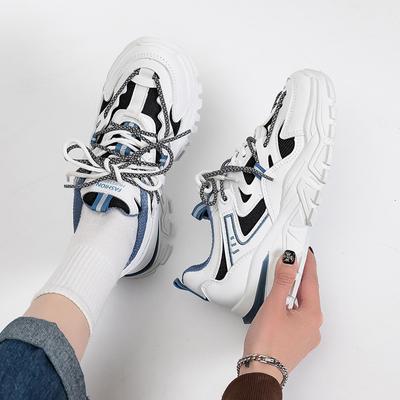 Мода Модные кроссовки Женские Весна Осень Новые Повседневные Платформа Спортивная обувь Вулканизированная обувь Женские Балетки На шнуровке Кроссовки для Дам