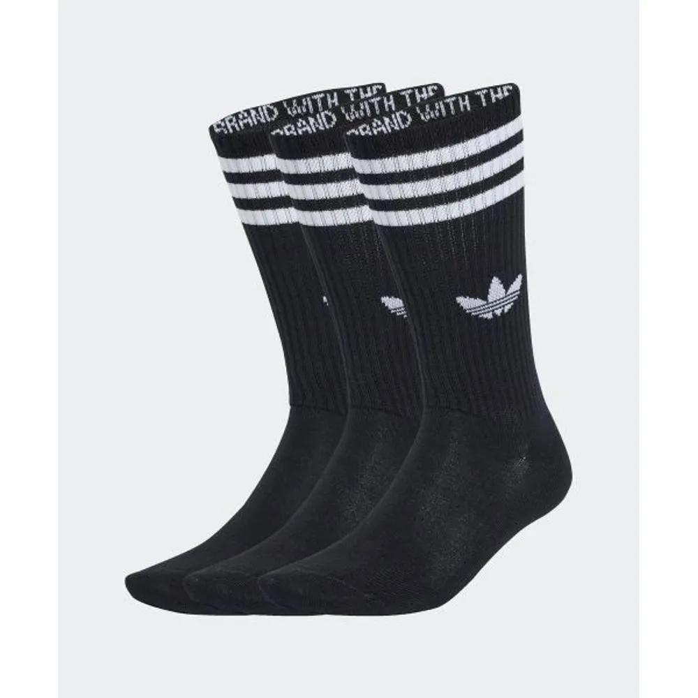 adidas 3-Stripe High Crew Socks 3 Pairs - Black JV7417 5229309