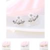 1 Pair Women Ear Studs Party Wedding Flower Earrings Exquisite Delicate Jewelry Dress Up Decoration Friendship Gift