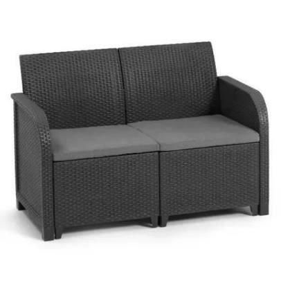 Resin Garden Furniture – Allibert by KETER – 4 People – SAN REMO – Graphite Gray