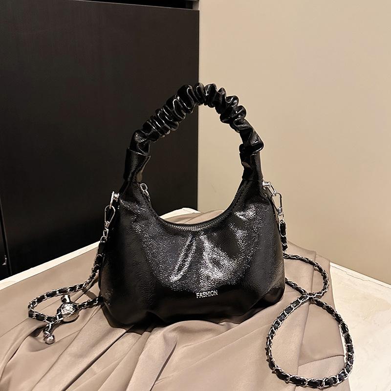 Премиальная красная сумка женская новая универсальная сумка-мессенджер на цепочке изысканная плиссированная сумочка