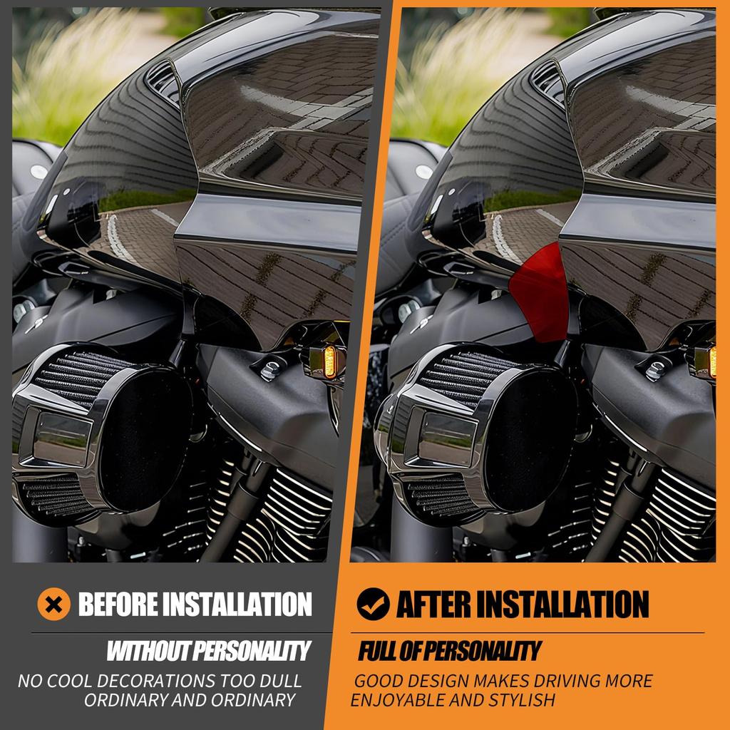 Дефлектор воздуха бокового крыла ветрового стекла HCmotorku для Harley Low Rider FXLRST 2022 года и более поздних моделей (красный)
