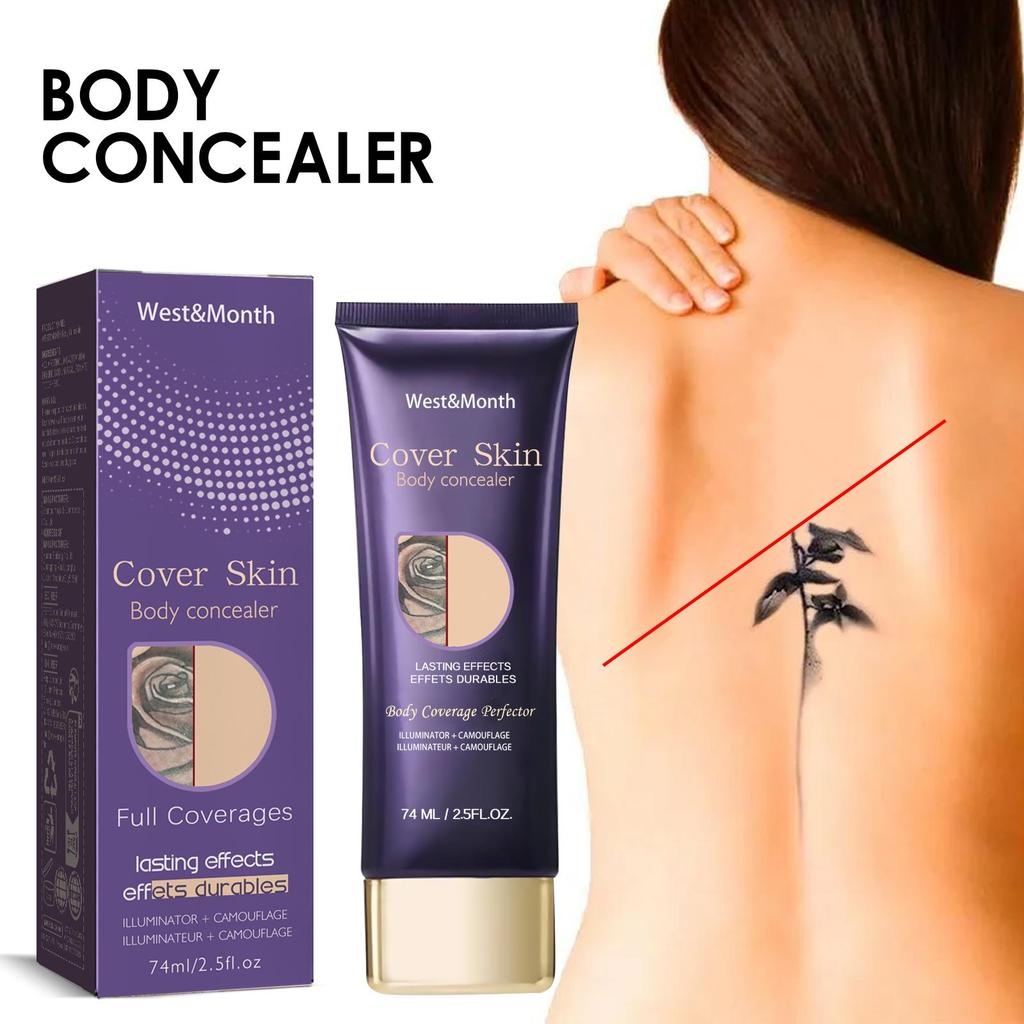 West&Month Body Concealer Водонепроницаемый маскирующий тату, шрамы, родимые пятна, невидимый консилер для тела