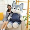 Cute Harness Cowboy Husky Dog Plush Toy Doll Forest Animals Big Bad Wolf Doll Children's Gift