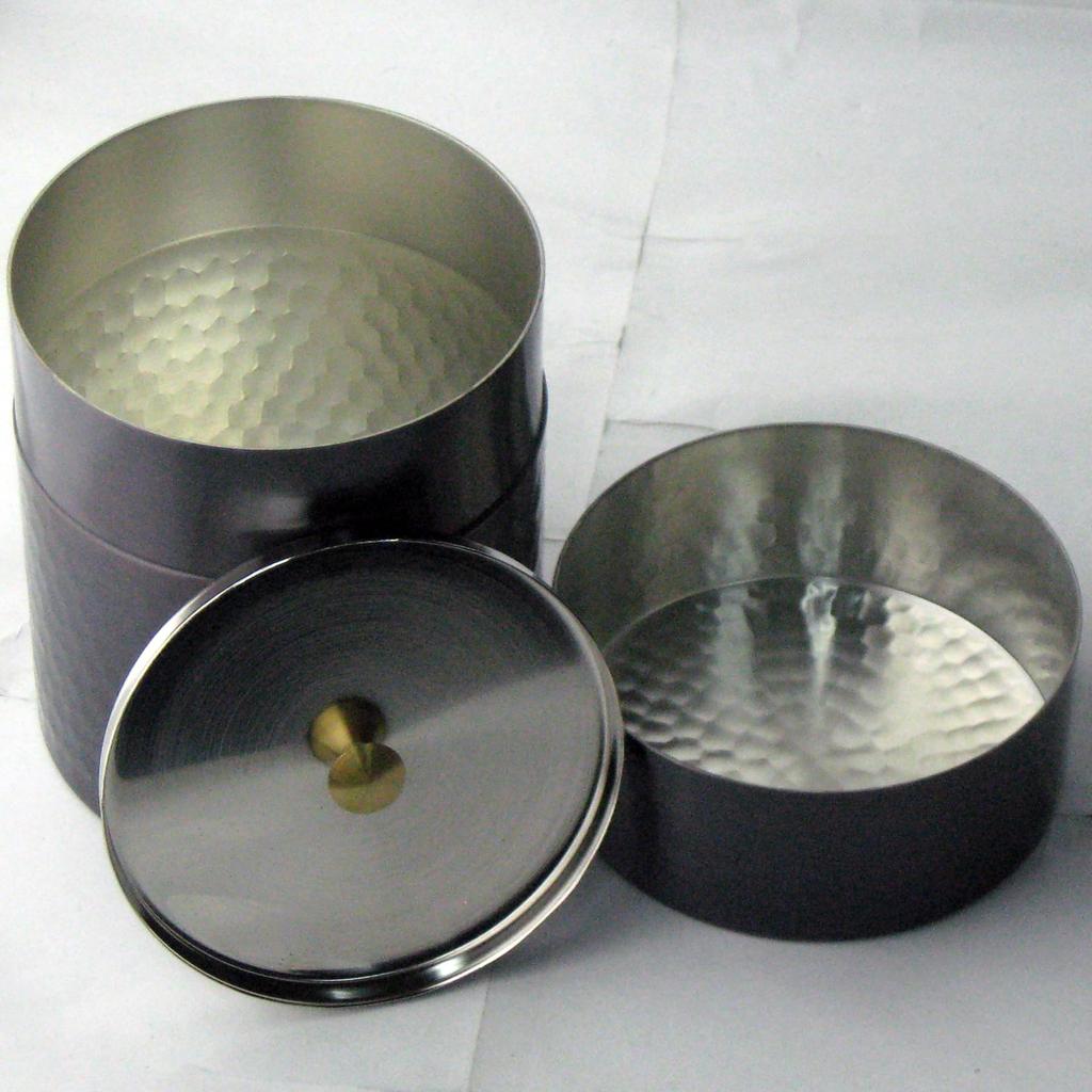 Nagao Pure Copper Tea Caddy Canister, Large, 9.0cm Diameter x 11cm Height, Boxed, SECCHU, Made in Japan