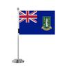Drapeau De Bureau - Multicolore - Îles Vierges Britanniques - 14 X 21 Cm - Polyester - Acier Inoxydable