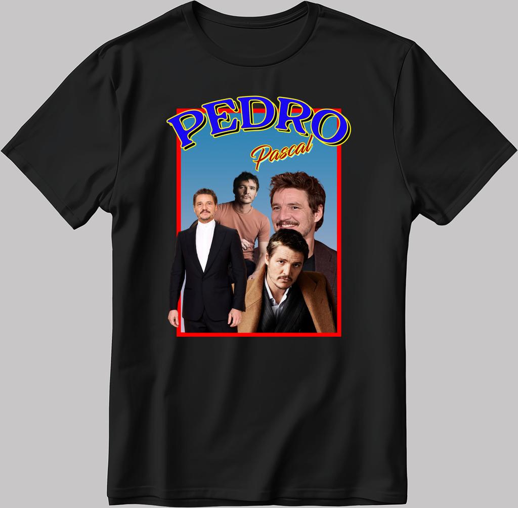Pedro Pascal Poster White / Black Men Short Sleeve T-Shirt H901