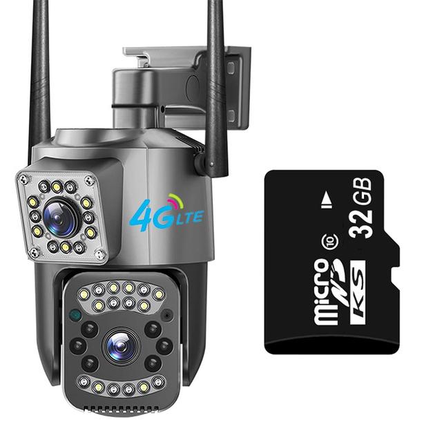 Новая EU V380 Pro Wi-Fi 4G SIM-карта 4K 8-мегапиксельная камера видеонаблюдения Уличная IP-камера безопасности Двунаправленный вызов Цвет ночного видения AI Mobile Trackin