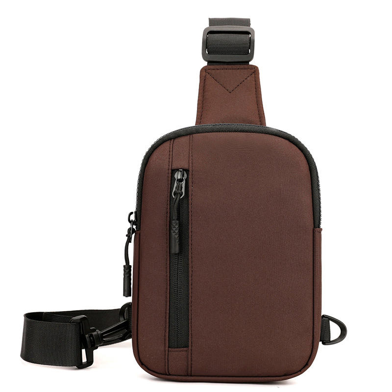1Pcs Men's Chest Bag One Simple And Fashionable Single Shoulder Chest Bag Large Capacity Shoulder Bag Adjustable Shoulder Strap