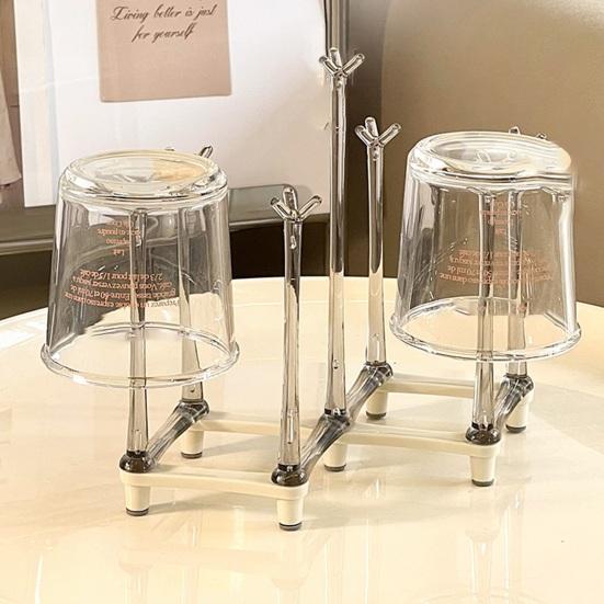 Выдвижная подставка для стаканов с пластиковым нескользящим дном, подставка для кружек и стеклянных кружек