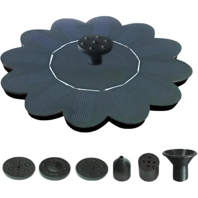 New Solar Floating Fountain Pump Flower-Shaped Water Feature Solar Powered Bird Bath Fountain Garden Pond Sprinkler For Outdoor