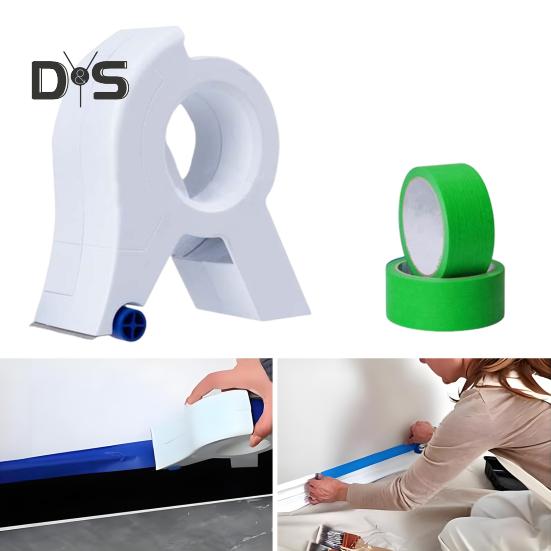 Аппликатор малярной ленты с 1 лентой Диспенсер для малярной ленты для отделки окон, дверей, рам, резак для упаковочной ленты Портативный резак для этикеток