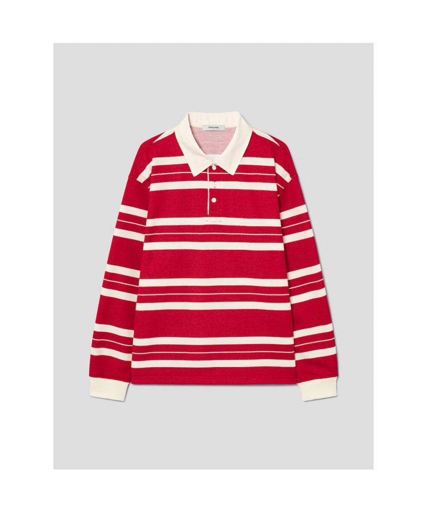 8SECONDS Striped Collar Shirt Red