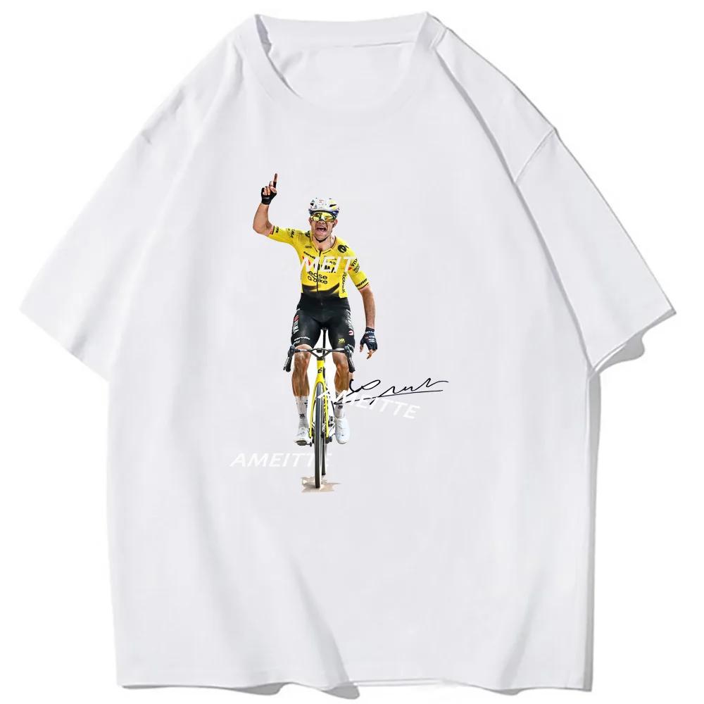 Wout Van Aert Legeng Rider 2026 New Road Race Champion Bicycle Tshirt Unisex Unisex Short Sleeve Tour Defrance Bike Jersey Tees