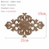 1Pc Unique Natural Floral Wood Carved Wooden Figurines Crafts Corner Appliques Frame Wall Door Furniture Woodcarving Decorative