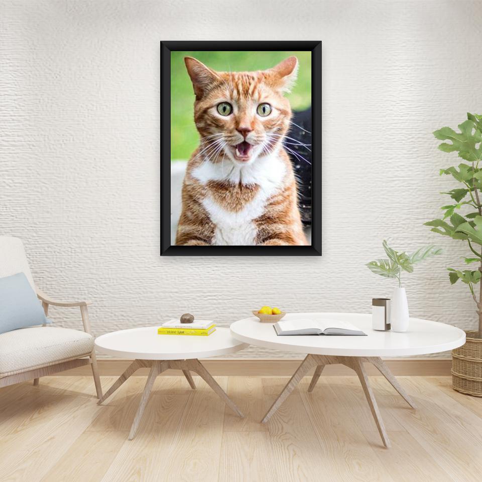 DIY 5D алмазная живопись животные вышивка кошка наборы крестиков полная круглая дрель мозаика со стразами настенная живопись подарок домашний декор