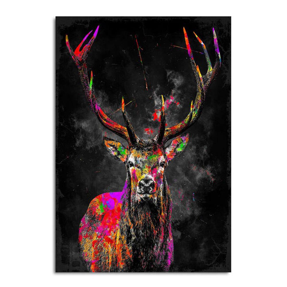 Граффити, абстрактное животное, настенный художественный постер, красочный лев, слон, домашний декор, холст, картина, украшение для гостиной, фреска, изображение