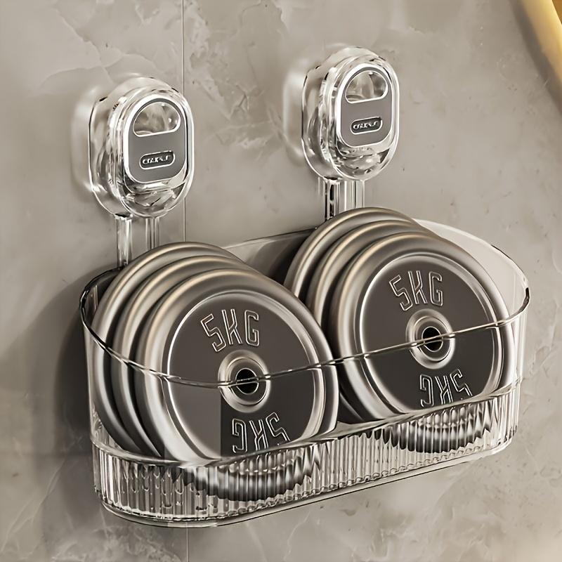 Роскошная настенная полка для хранения на присосках - Не требует сверления, Прочный пластиковый органайзер для душевых принадлежностей, косметики и туалетных принадлежностей