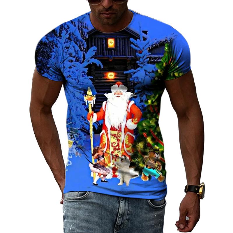 Christmas Atmosphere Original Pattern 3D Printed T-Shirt Christmas Eve New Year Clothing Comfortable Versatile High Quality Top