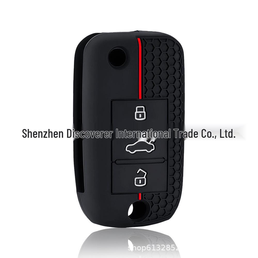 Силиконовый чехол на 3 кнопки с сотовым рисунком для ключа от MG GS, MG5, MG7, Ruixing, Roewe 350