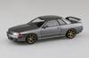 Aoshima Bunka Kyozai Rakupura Snap Kit Nissan R32 Skyline Кастомное колесо Серая шкала Пластиковый модельный комплект ООО. (АОСИМА) нет. 14CU-GG GT-R (Бронзовый