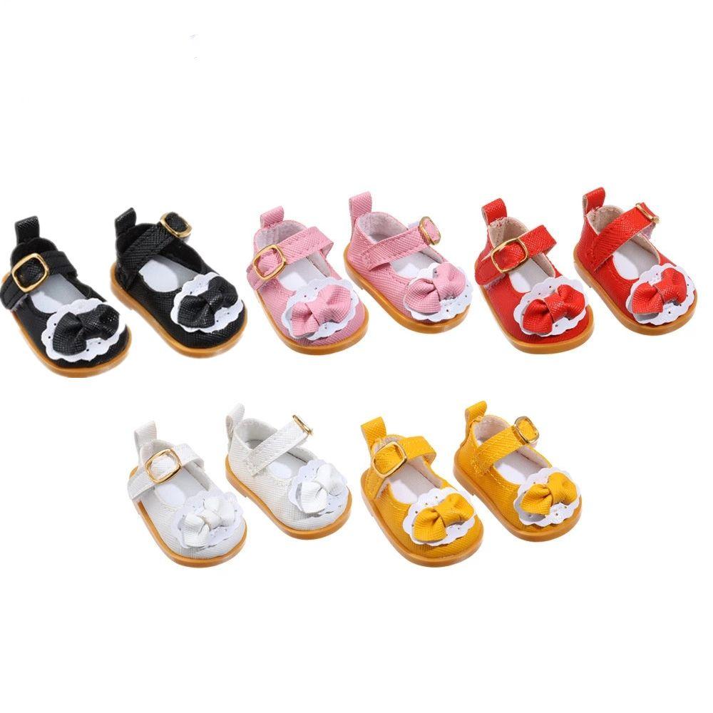 Handmade Boots 14 Inches Cotton Doll Doll Leather Shoes Doll Casual Shoes Doll Shoes Mini Bow Shoes