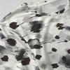 Women's Ink Wash Print Short Sleeve Top, Soft Loose Inner Wear, Relaxed Style, Fashionable for Casual Daily, Vacation & Park Strolls