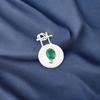 Chrome Diopside Gemstone 925 Sterling Silver Handcrafted Partywear Pendant 1.4" PP-57-5