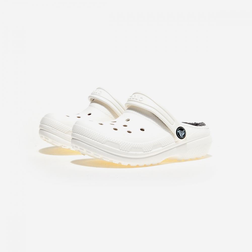 Crocs Классические клоги на подкладке для детей Crs207010 Белый Серый