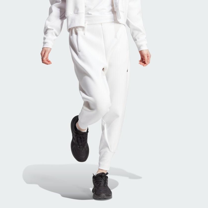 adidas ЗНЕ. Серия SS23, однотонные свободные спортивные штаны с манжетами, женские брюки белого цвета IN5140