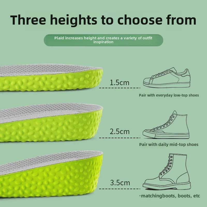 Stealth Comfort Insoles: Invisible Height Boost, Shock Absorption, Sweat Deodorizing for Men’s and Women’s Sports & Martin Boots AJ1